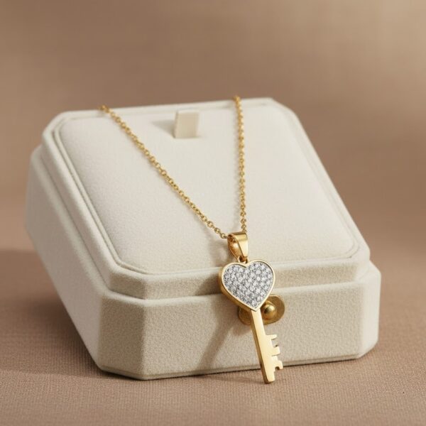 Heart Key Pendant Necklace