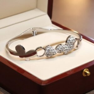 Double Butterfly Silver Bracelet